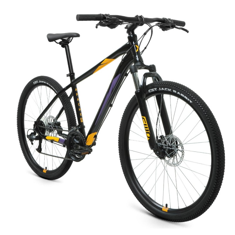 Велосипед Forward Apache 3,2 HD, 27,5", 24 скорости, рост 17, черный/оранжевый