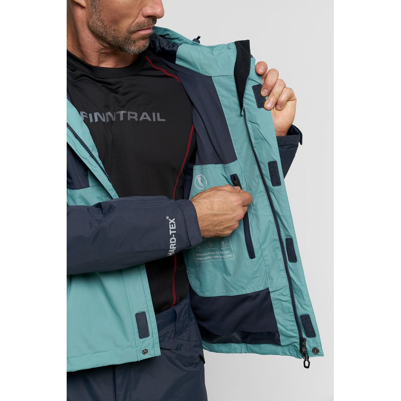 Костюм Finntrail Lightsuit 3503 Petrol, ткань Рипстоп, голубой/синий, размер 42-44 (XS), 160-170 см