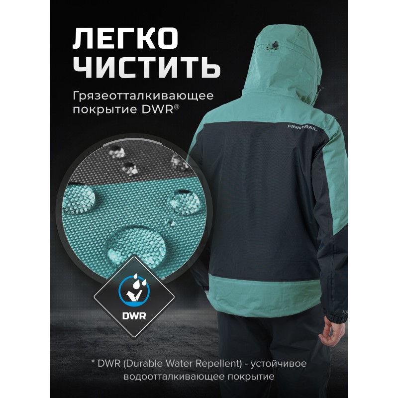 Костюм Finntrail Lightsuit 3503 Petrol, ткань Рипстоп, голубой/синий, размер 42-44 (XS), 160-170 см