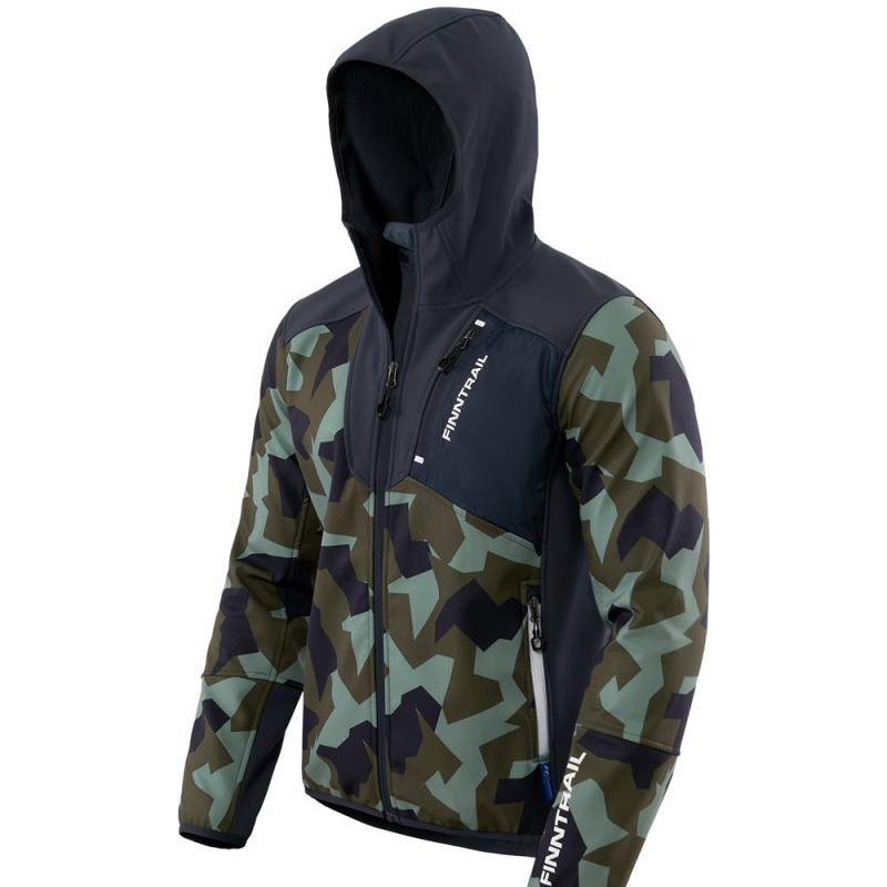 Куртка мужская Finntrail Softshell Nitro 1320, ткань Софтшелл, CamoArmy, размер 42-44 (XS)