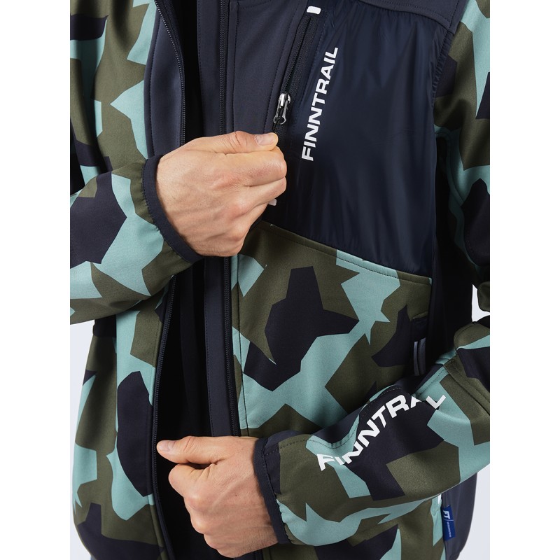 Куртка мужская Finntrail Softshell Nitro 1320, ткань Софтшелл, CamoArmy, размер 42-44 (XS)