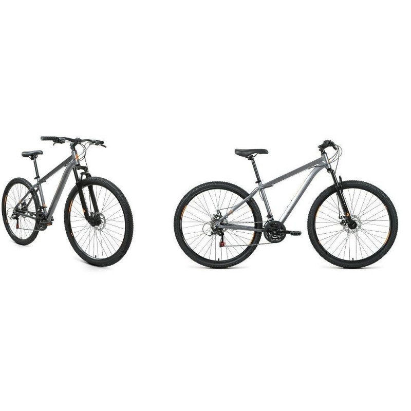 Велосипед Altair Alu Disc 29", 21 скорость, рост 17, темно-серый/оранжевый