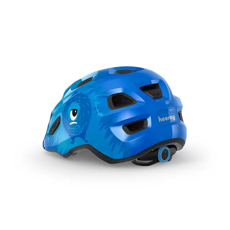 Велошлем детский Met Hooray Blue Monsters, синий, размер XS, 46-52 см
