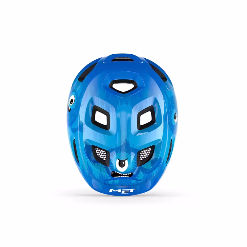 Велошлем детский Met Hooray Blue Monsters, синий, размер XS, 46-52 см