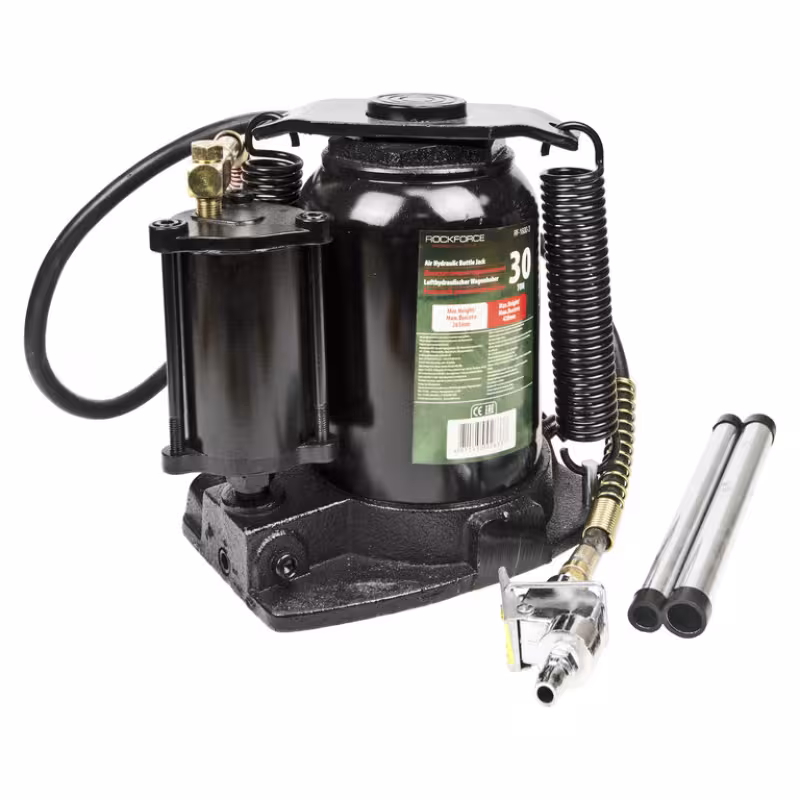 Домкрат бутылочный пневмогидравлический Rockforce RF-1600-3, 30 т