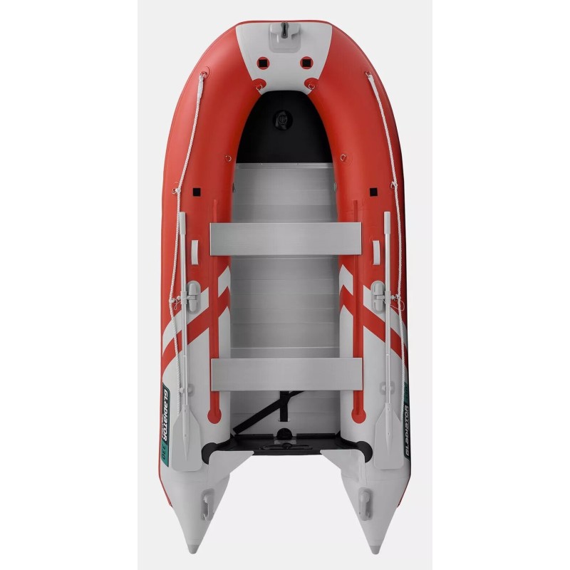 Надувная лодка ПВХ Gladiator C330AL, пайол алюминиевый, красный/белый 