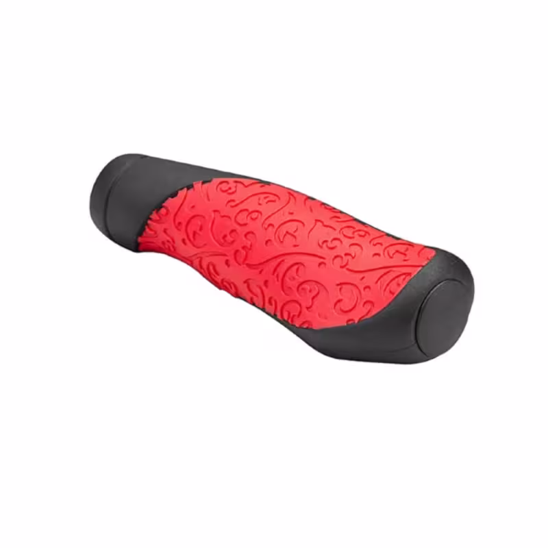 Грипсы велосипедные Velo VLG-1003AD2, 134.5 мм, черно-красный