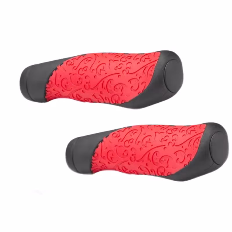 Грипсы велосипедные Velo VLG-1003AD2, 134.5 мм, черно-красный