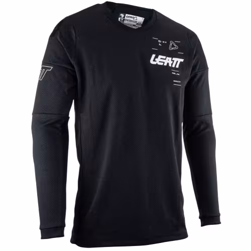 Джерси мужское Leatt Moto 4.5 WindBlock Jersey Black, черный, размер L