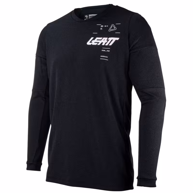 Джерси мужское Leatt Moto 4.5 WindBlock Jersey Black, черный, размер XXL