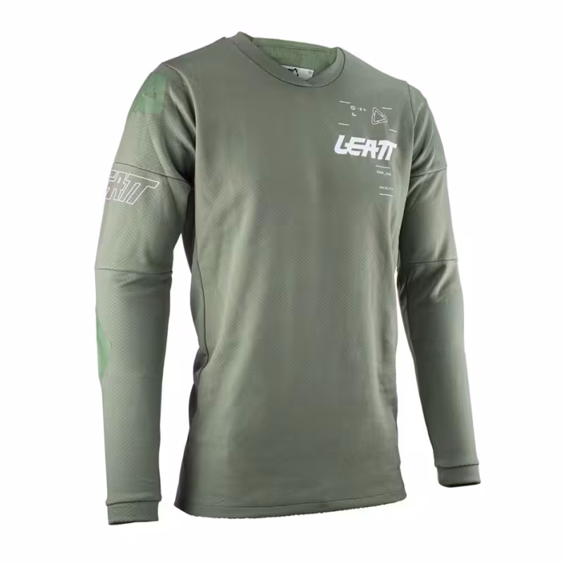 Джерси мужское Leatt Moto 4.5 WindBlock Jersey Cactus, зеленый, размер L