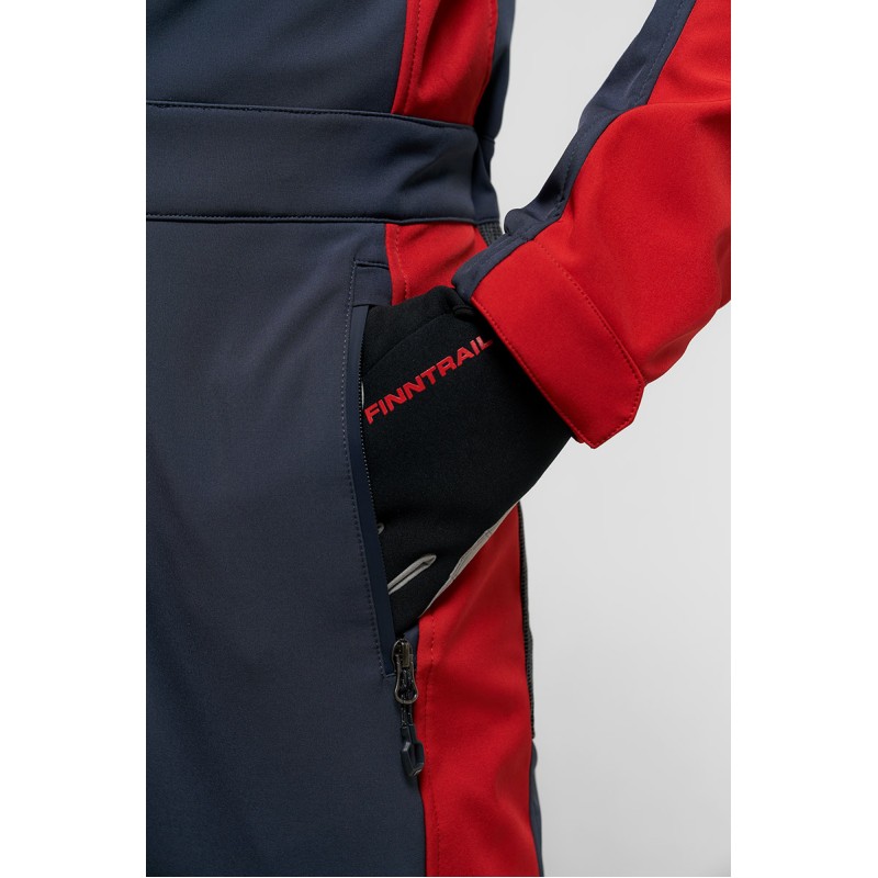 Комбинезон мужской Finntrail Stig 3790 Red, ткань SoftShell, синий/красный, размер MK (54-56), 170-180 см