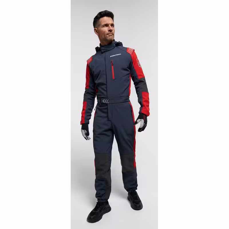 Комбинезон мужской Finntrail Stig 3790 Red, ткань SoftShell, красный, размер 62-64 (XXXL), 190-200 см