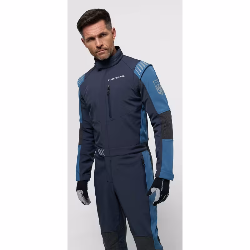 Комбинезон мужской Finntrail Stig 3790 Blue, ткань SoftShell, синий, размер 48-50 (M), 170-180 см