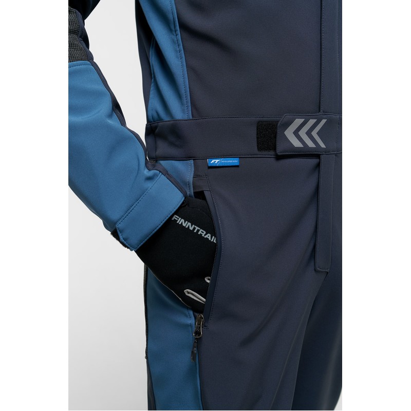 Комбинезон мужской Finntrail Stig 3790 Blue, ткань SoftShell, синий/голубой, размер M (48-50), 170-180 см