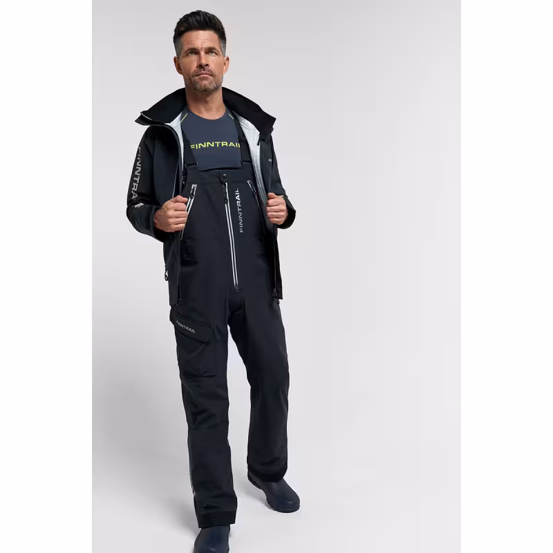Костюм мужской Finntrail Tournament 3470 Graphite, мембрана Hard-Tex, черный, размер 54-56 (XL), 180-190 см