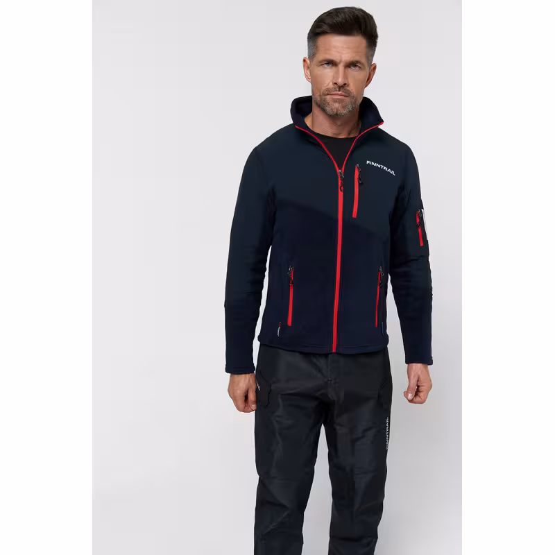 Толстовка мужская Finntrail Polar 1391, флис, черный, размер 42-44 (XS), 160-170 см