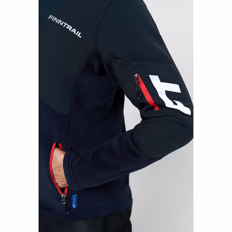 Толстовка мужская Finntrail Polar 1391, флис, черный, размер 42-44 (XS), 160-170 см