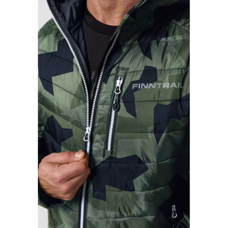 Куртка мужская Finntrail Master Hood 1504 CamoArmy, полиэстер, зеленый камуфляж, размер 42-44 (XS), 160-170 см