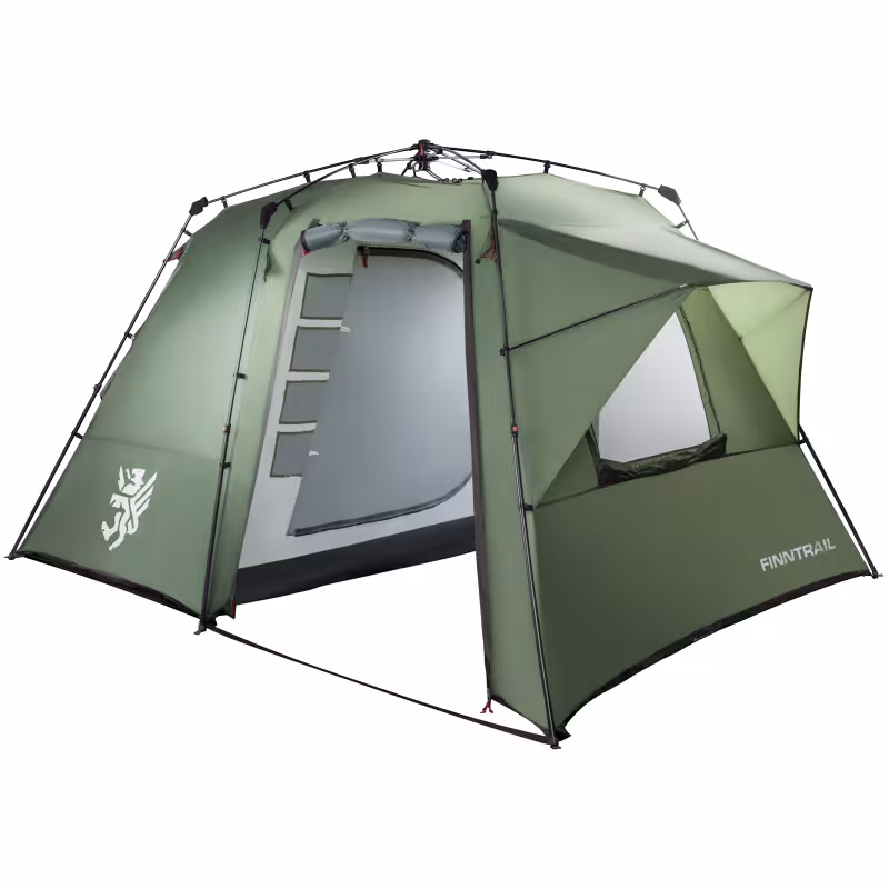 Палатка туристическая Finntrail Traverse 1021 Khaki, 4-местная, хаки, 210х260х200 см
