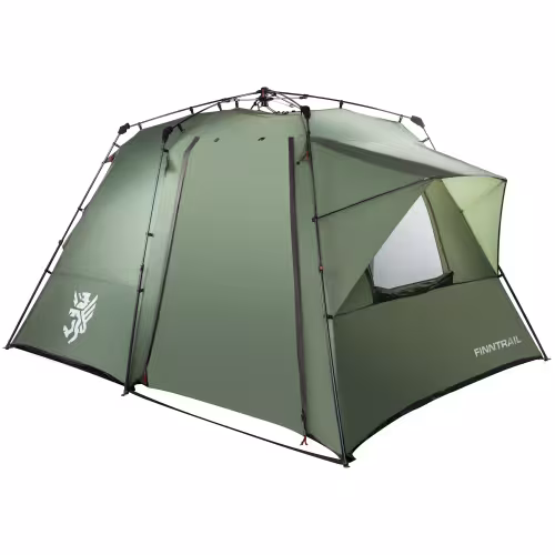 Палатка туристическая Finntrail Traverse 1021 Khaki, 4-местная, хаки, 210х260х200 см