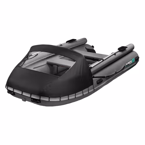 Надувная лодка ПВХ Gladiator E420X, НДНД, темно-серый