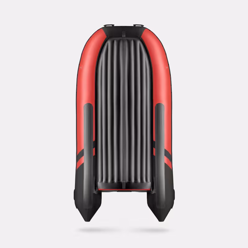 Надувная лодка ПВХ Gladiator E380X, НДНД, красный/черный
