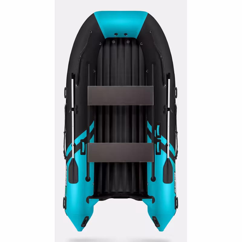 Надувная лодка ПВХ Gladiator E420S Jet, НДНД, бирюзовый/черный