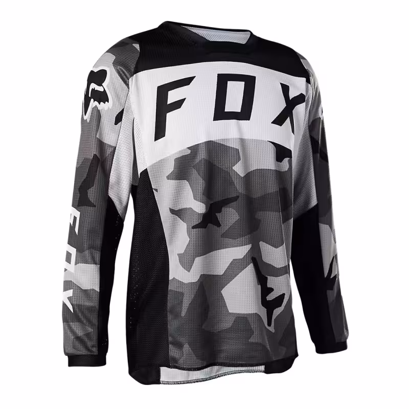 Джерси мужское Fox 180 Bnkr Jersey Black Camo, полиэстер, черный камуфляж, размер L