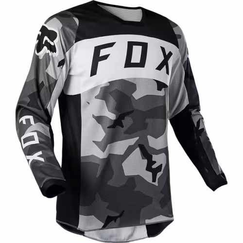 Джерси мужское Fox 180 Bnkr Jersey Black Camo, полиэстер, черный камуфляж, размер L