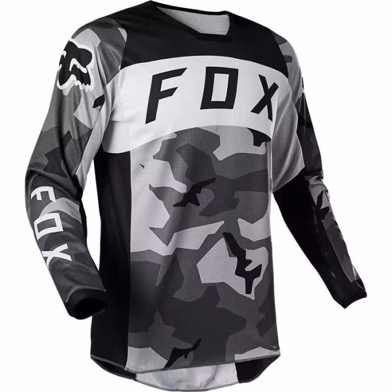 Джерси мужское Fox 180 Bnkr Jersey Black Camo, полиэстер, черный камуфляж, размер L