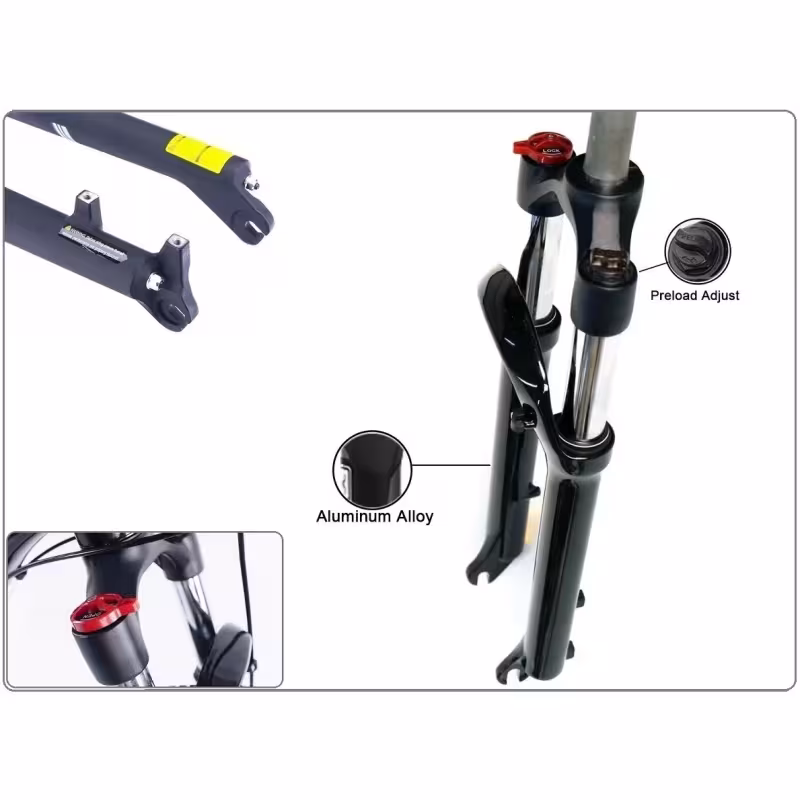 Вилка велосипедная Tech Team Easing GD-ES451-MLO 29", диаметр штока 1 1/8" 