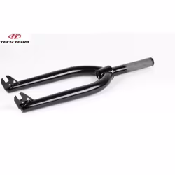 Вилка велосипедная Tech Team, BMX 20", M25x1.5x28.6x159 мм, баттированая, хром-молибден, черный