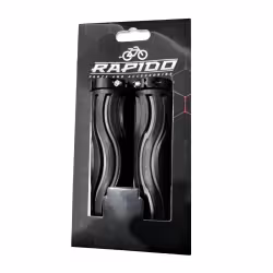 Грипсы Rapida BT-2043 Two Side Lock Alu, 130 мм, черный/серый