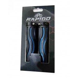 Грипсы Rapido BT-2043 Two Side Lock Alu, 130 мм, черный/синий