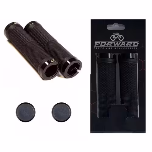 Грипсы Forward HL-G201 Two Side Lock Alu, 130 мм, черный/черный