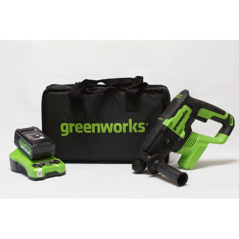 Перфоратор аккумуляторный Greenworks GD24SDS2K4