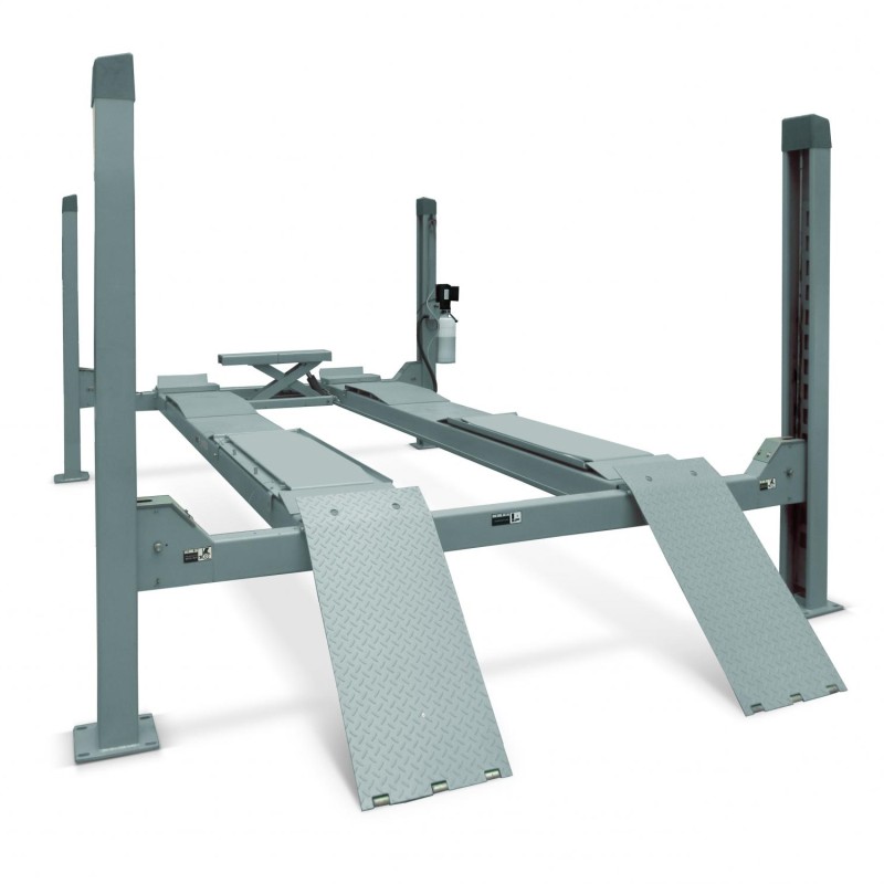 Подъемник 4-стоечный Launch 380 с траверсой, серый