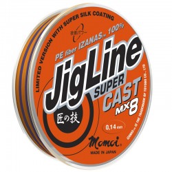 Шнур плетеный Momoi JigLine MX8 Super Cast 0,14 мм, 11,0 кг, 100 м