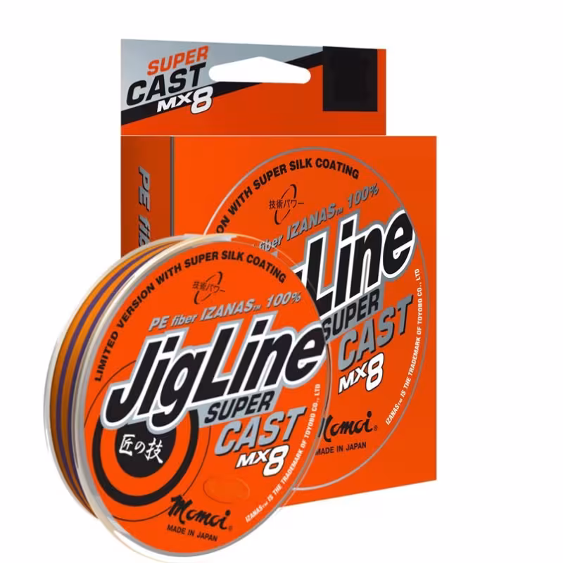 Шнур плетеный Momoi JigLine MX8 Super Cast 0,16 мм, 13,0 кг, 100 м