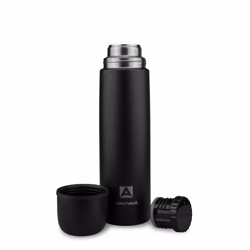 Термос Арктика 102-1000-BKT, 1 л,  черный матовый