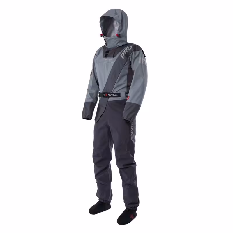 Комбинезон-вейдерсы Finntrail Drysuit Pro 2504 Grey, мембрана Hard-Tex, серый, размер 42-44 (XS), 160-170 см