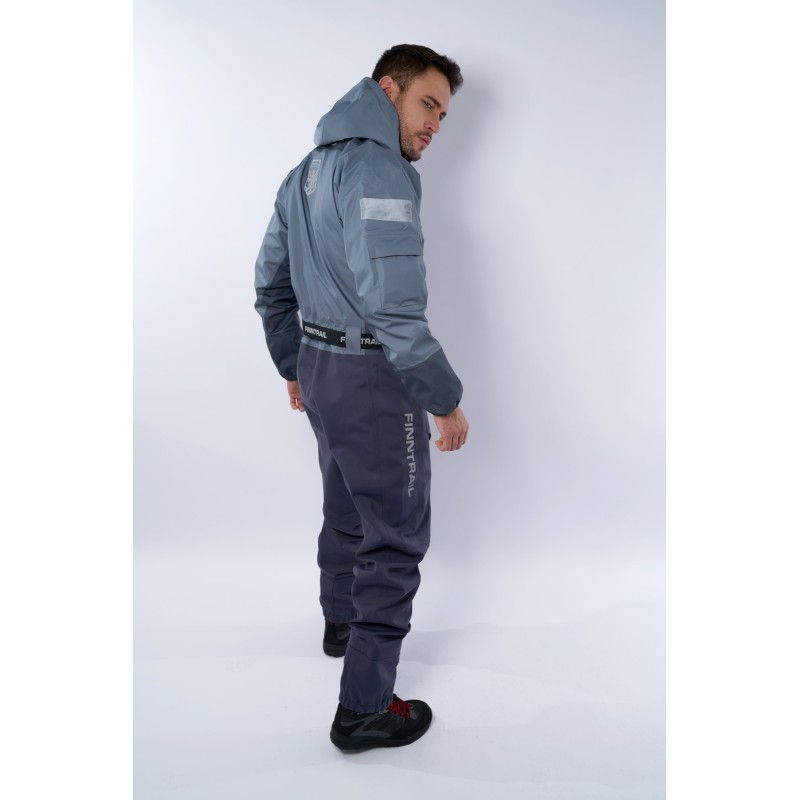 Комбинезон-вейдерсы Finntrail Drysuit Pro 2504 Grey, мембрана Hard-Tex, серый, размер 42-44 (XS), 160-168 см