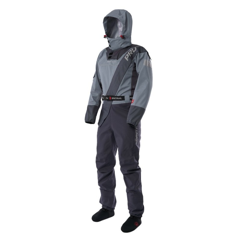 Комбинезон-вейдерсы Finntrail Drysuit Pro 2504 Grey, мембрана Hard-Tex, серый, размер 58-60 (XXL), 185-193 см