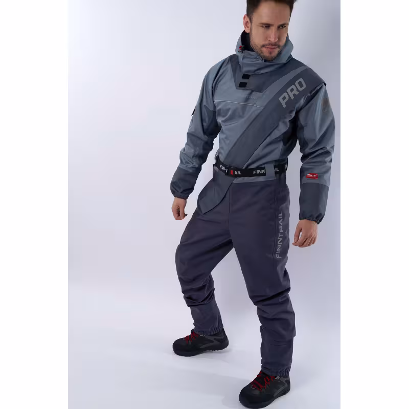 Комбинезон-вейдерсы Finntrail Drysuit Pro 2504 Grey, мембрана Hard-Tex, серый, размер 58-60 (XXL), 185-195 см