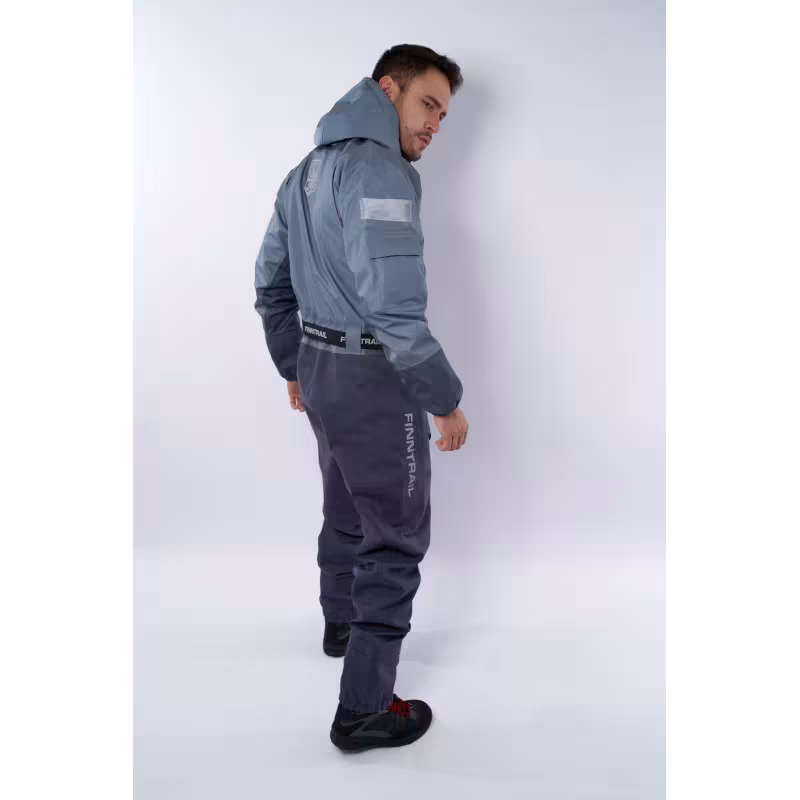 Комбинезон-вейдерсы Finntrail Drysuit Pro 2504 Grey, мембрана Hard-Tex, серый, размер 58-60 (XXL), 185-195 см