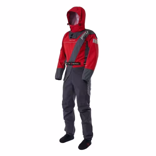 Комбинезон-вейдерсы Finntrail Drysuit Pro 2504 Red, мембрана Hard-Tex, красный/черный, размер 58-60 (XXL), 185-195 см
