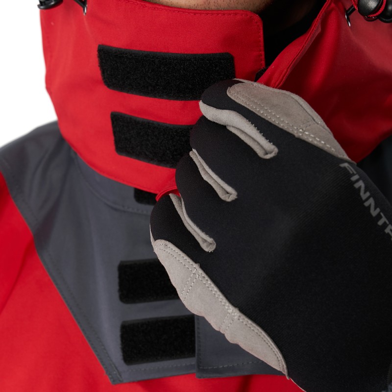 Комбинезон-вейдерсы Finntrail Drysuit Pro 2504 Red, мембрана Hard-Tex, красный/черный, размер 58-60 (XXL), 185-193 см