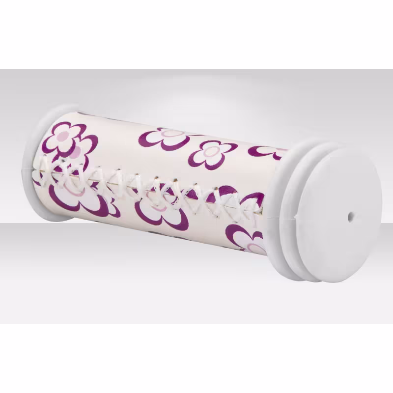 Грипсы велосипедные Velo VLG-200-1, 105 мм, бело-фиолетовые 