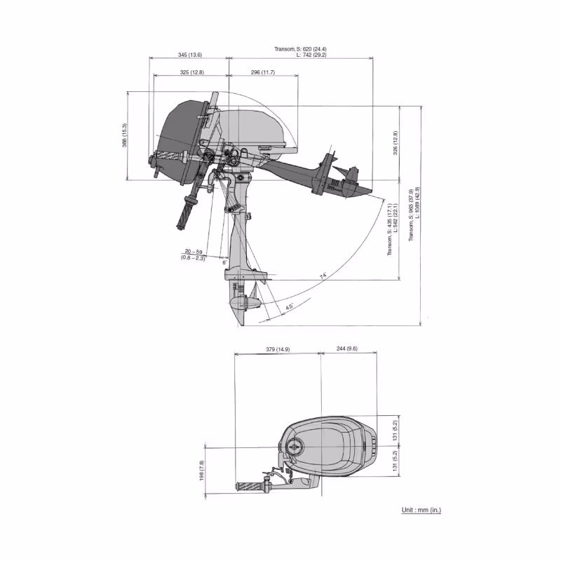 Мотор лодочный 4-тактный Suzuki DF 2.5, 2.5 л.с.